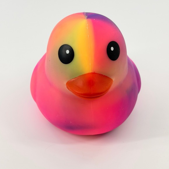 Toymendous Other - Toymendous Squeeezy Rubber Duck Kids OS Pnk Yellow Purple Marble Sensory Toy NWT
